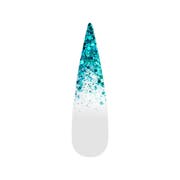 OGL04 Turquoise Ombre Glitter Nail Art