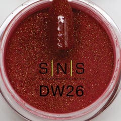 Red Glitter Dipping Powder - DW26 Negril