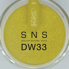 Yellow Glitter Dipping Powder - DW33 Tulum By The Sea