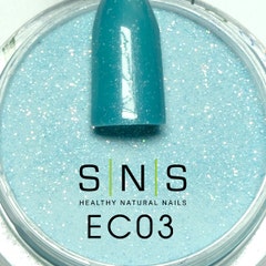 Turquoise Glitter Dipping Powder - EC03 Hot Shot Blue