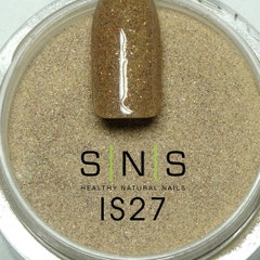 Brown, Metallic Glitter Dipping Powder - IS27 Gold Dust