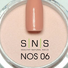 Nude, Pink, Peach Shimmer Dipping Powder - NOS06 Preppy Pink