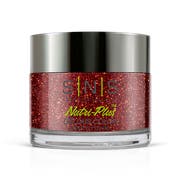Red Glitter Dipping Powder - AN11 Ruby Sunrise
