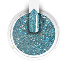 Turquoise Glitter Dipping Powder - NV01 Meadowood Posh
