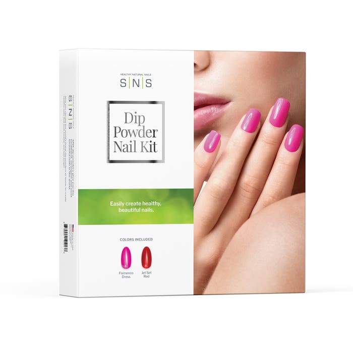 SNS Dip Power Nail Kits have been specially created for the DIY dip powder enthusiast. There’s a kit to get you started using the award winning SNS dip powder colors, or if you prefer a pink & white look, there’s a kit especially for French manicures. Each at-home kit comes with everything you need for a complete DIY dip powder experience. Along with the dip powders themselves, you’ll find the special SNS base that lays the foundation for the colors, and the sealer and top coat that give your nail that stunning, long-lasting finish. Your SNS dip nail kit provides you with the unique SNS Signature Serum that nourishes your nails with essential vitamins. You also get a cuticle pusher, file, buffer, and high-quality nail dust brush. Every SNS Dip Powder Nail Kit comes with complete step-by-step instructions on how to apply the products for the best results.