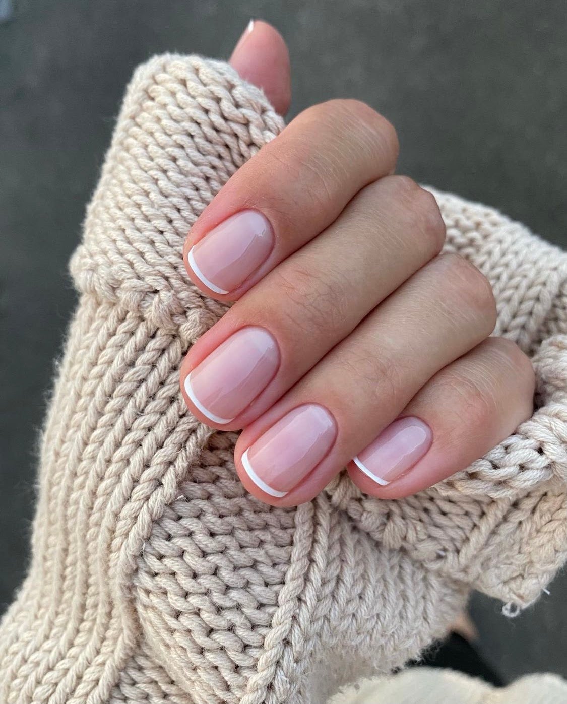 A Short French Manicure Is Easier with This TikTok Hack