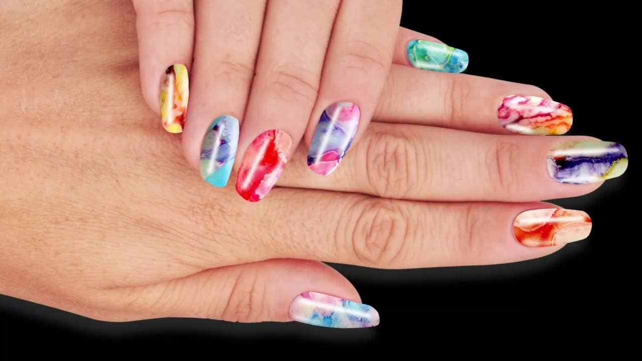 7 Ways To Do Marble Nail Art For Beginners - YouTube