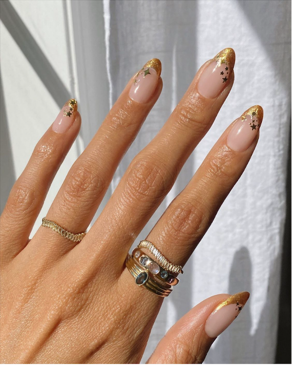 How to Create a Gold Foil Holiday Nail Look | Makeup.com